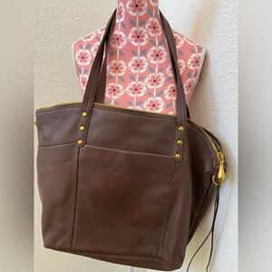 HOBO NWOT Elegant Brown Leather Tote Bag